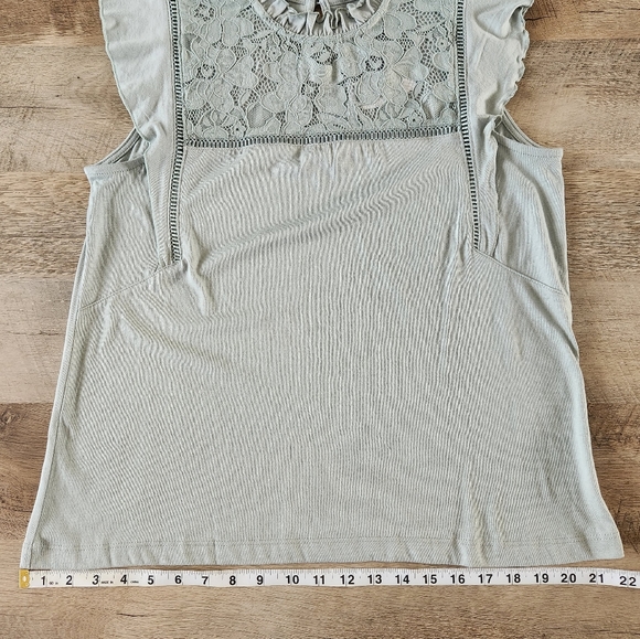 MOHITO Light Green Shirt With Ruffles - Picture 15 of 16